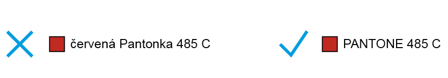 porovnání mezi špatně a dobře pojmenovouanou přímou barvou